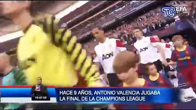 Antonio Valencia jugó la final de la Champions 2011 con Manchester United