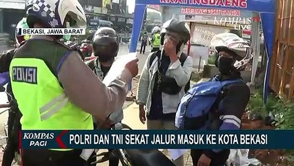 Penyekatan Pintu Masuk Kota Bekasi, Belasan Kendaraan Diputar Balik