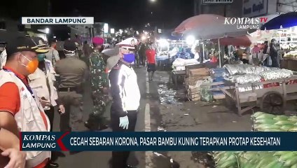 Cegah Sebaran Korona, Pasar Bambu Kuning Terapkan Protap Kesehatan