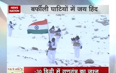 Zero Hour: ITBP personnel hoist Indian national flag in Nelong Valley