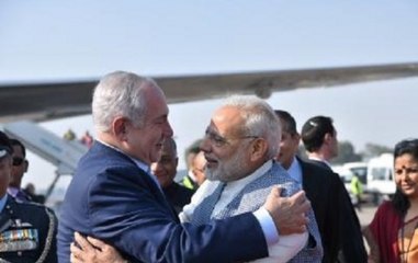 Watch Israel PM Benjamin Netanyahu's grand welcome ceremony at Delhi airport
