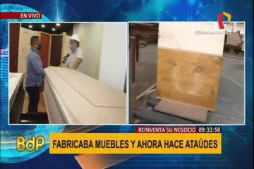 Por coronavirus: fábrica dedicada a elaborar muebles ahora hace ataúdes