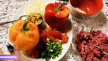 Keto Recipe | Stuffed Bell Pepper With Cheesy And Creamy Minced Beef | Keto Diet Plan