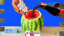 Experiment- Coca-Cola and Mentos vs Watermelon