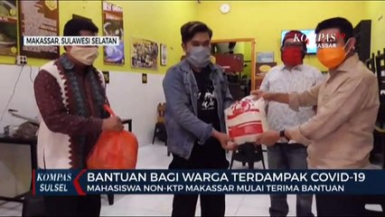 Mahasiswa Tanpa KTP Makassar Dapat Bantuan Sembako