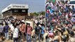 VizagGasLeak: Venkatapuram Villagers Dharna At LG Polymers Demanding Job for Every Family in Village