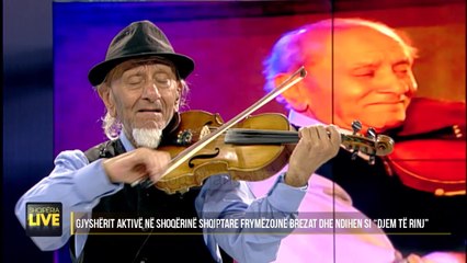 Performanca mbresëlënëse e violinistit 85 vjeçar Qerimaj – Shqipëria Live, 19 Maj 2020