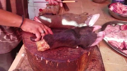 Fastest Paya Cutting Skill - Paya Cutting Master - Trotters Cutting Specialist - Street Cutting Khi
