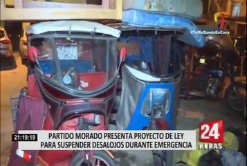 Partido Morado presentó proyecto de ley para suspender desalojos durante estado de emergencia