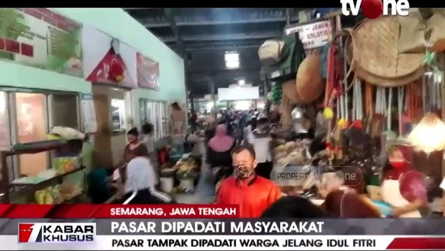 Pasar Padat Pengunjung, Pengelola Ingatkan Pakai Masker
