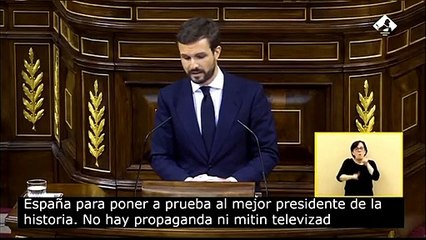 Casado, a Sánchez: "Su problema no es Núñez de Balboa, son las colas kilómetricas de Aluche para pedir comida"