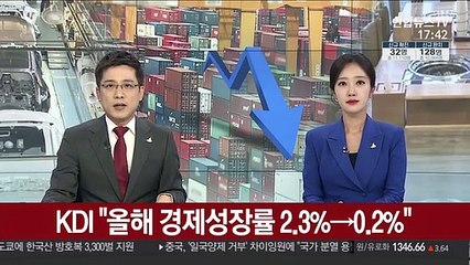 KDI "올해 경제성장률 2.3%→0.2%"