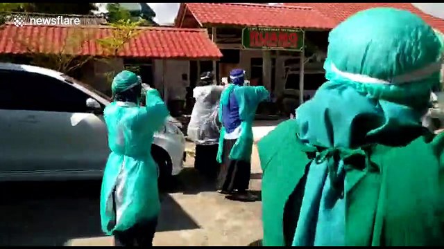 Medical staff at Indonesia hospital perform dance routine 'to keep fit'