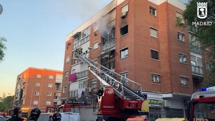 Incendio en una vivienda de Villaverde