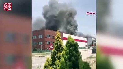 Ankara'da tıbbi ekipman fabrikasında yangın