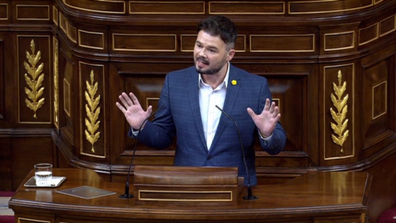 Rufián: "Sacrificar" a ERC pactando con Cs es acabar con espíritu de investidura