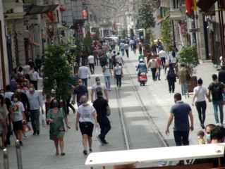 Taksim'de dikkat çeken yoğunluk