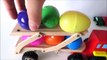 Color learning video for children wooden toy cars transporter truck surprise egg toys learn English
