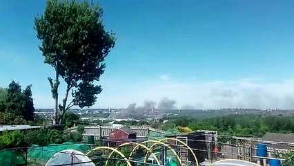 Smoke from fire in Felling