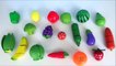Learn names of fruits and vegetables with toy velcro cutting fruits and vegetables