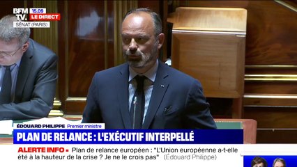 Édouard Philippe au Sénat : "L'Union européenne a-t-elle été à la hauteur de la crise? Je ne le crois pas"