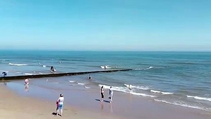 Seaburn beach on the hottest day of the year 2020