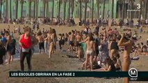 En Barcelona no entienden de normas y se abalanzan a la playa a tomar el sol