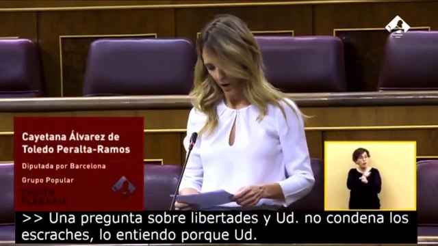 Sublime Cayetana Álvarez de Toledo sobre los escraches