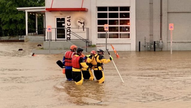 Flash flooding triggers road closures and rescues