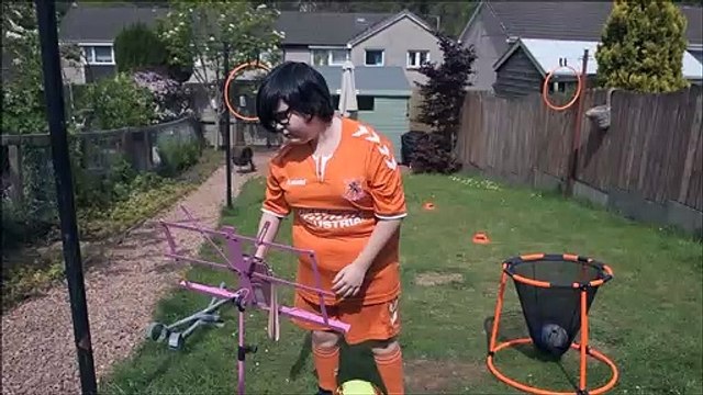 Charlie Wright of Syngenta Juveniles Cerebral Palsy FC taking part in CP Soccer goes Global training session