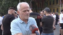 Report TV -Protestat për Teatrin Kombëtar, artistët: Kauzë për liri, do ta fitojmë!