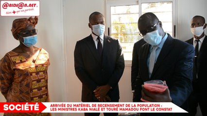 Arrivée du matériel de recensement de la population : Les ministres Kaba Nialé et Touré Mamadou font le constat