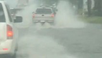 Rainstorm leaves roads flooded