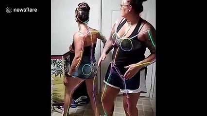 Hilarious glow stick dance to Juvenile's 'Back that thang up' in California