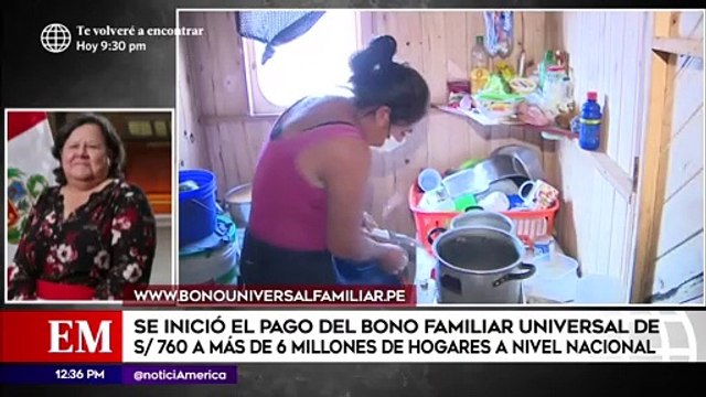 Edición Mediodía: Se inició el pago del Bono Familiar Universal