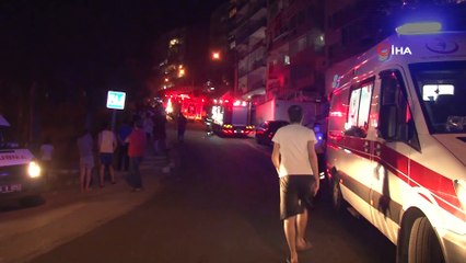 İzmir’de 9 katlı binanın 3 ve 4’üncü katında korkutan yangın