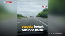 ABD'de motoru arızalanan uçak otoyola indi