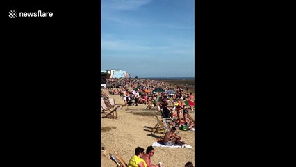 Social distance? UK's Southend beach packed with thousands of sunseekers