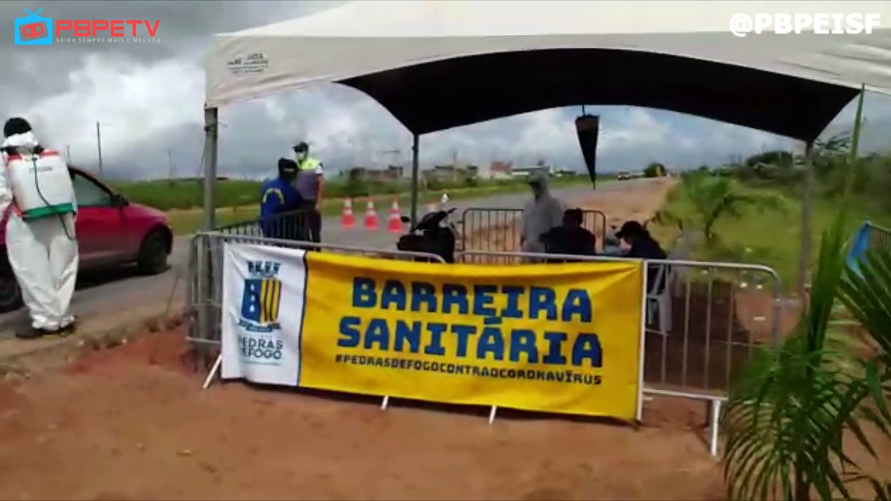 PREFEITURA INSTALA BARREIRAS SANITÁRIAS EM PEDRAS DE FOGO