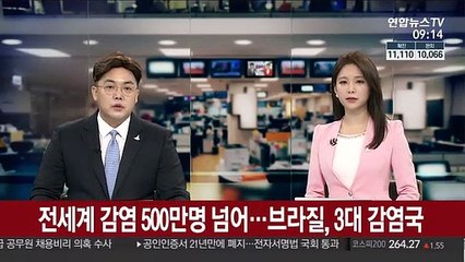 전 세계 감염 500만명 넘어…브라질, 3대 감염국