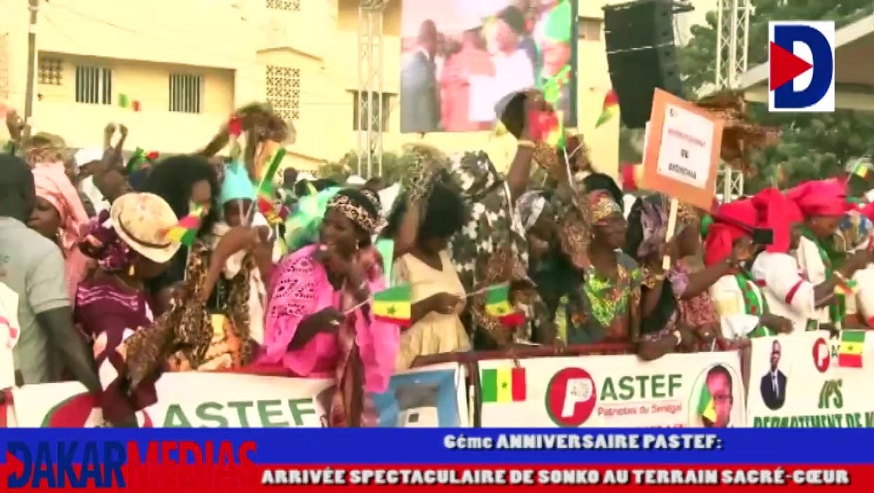 6éme ANNIVERSAIRE DE PASTEF REVIVEZ L'ARRIVÉE SPECTACULAIRE DE SONKO AU TERRAIN SACRÉ-CŒUR