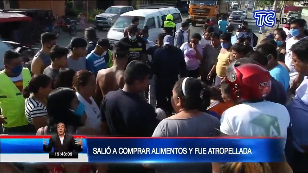 Mujer salió a comprar víveres cuando fue atropellada por un motociclista en Petrillo, Guayas