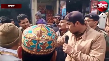 इटावा में जुमा के मद्देनज़र एसएसपी का फ्लैग मार्च