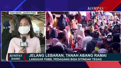 Petugas Kewalahan Tertibkan Pedagang Tanah Abang yang Nekat
