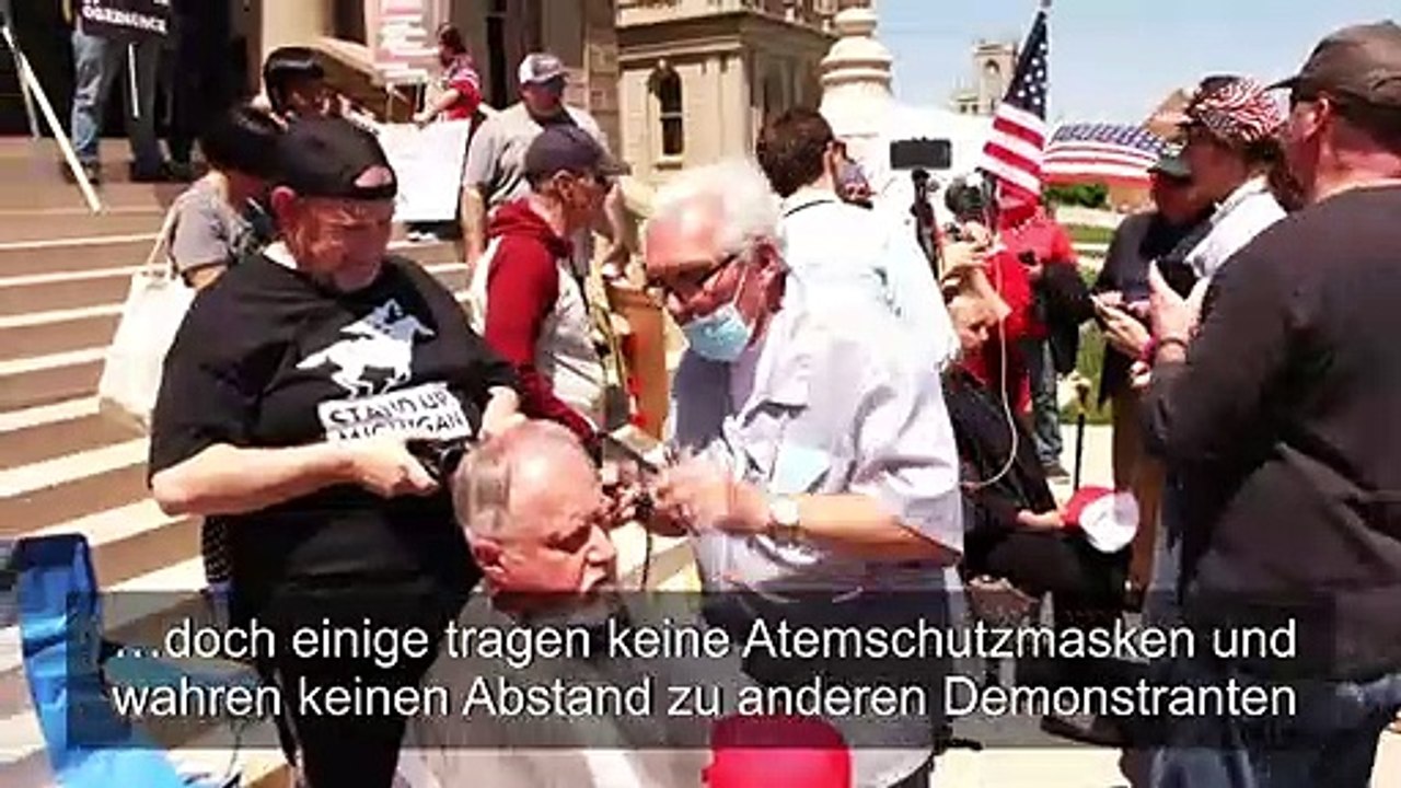 'Aktion Haarschnitt' in Michigan gegen Corona-Regeln