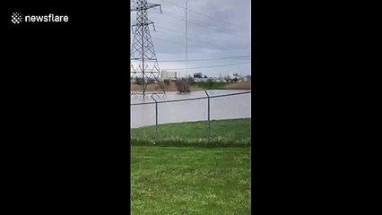 Dam failure sees surrounding area in Michigan submerged in floodwater