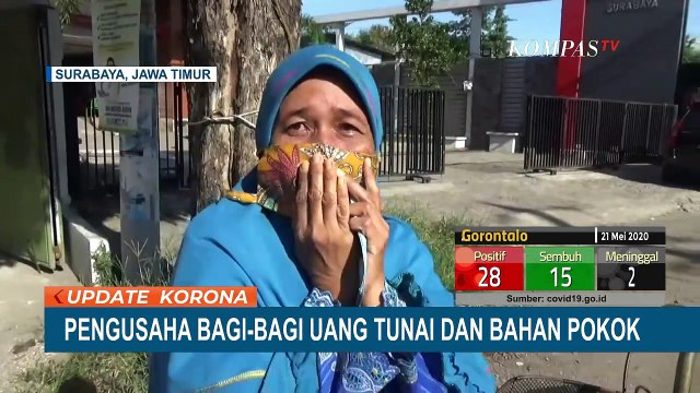 Pengusaha di Surabaya Ini Bagikan Sembako dan Uang Tunai