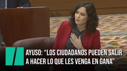 Ayuso defiende las manifestaciones de los "Cayetanos"