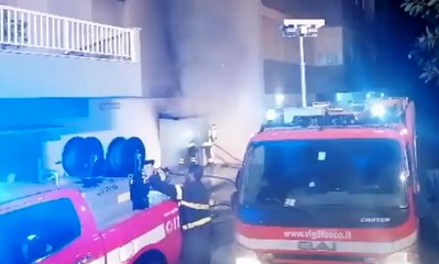 Brindisi - Incendio in un garage di Via Mantegna (21.05.20)