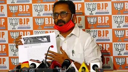 ബിജെപി സംസ്ഥാന അധ്യക്ഷൻ കെ.സുരേന്ദ്രൻ തിരുവനന്തപുരത്ത് മാധ്യമങ്ങളെ കാണുന്നു - 21May20